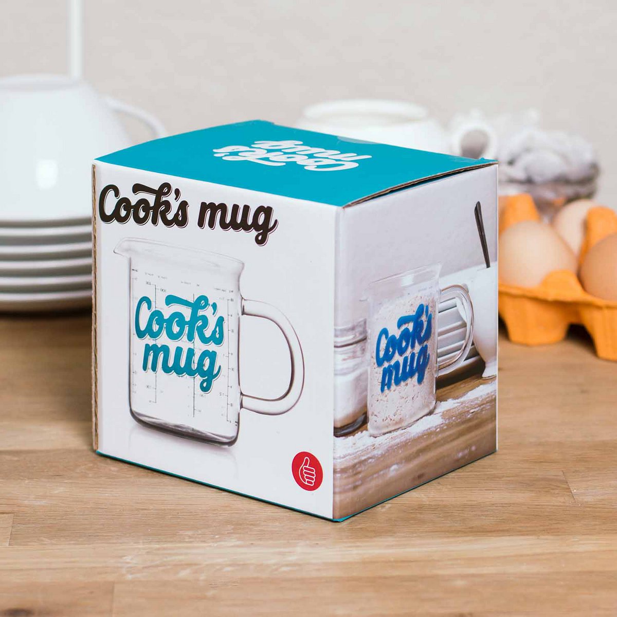 Cooks Mug Measuring Cup 500ml – Glass Measuring Mug with Easy-to-Read Scale