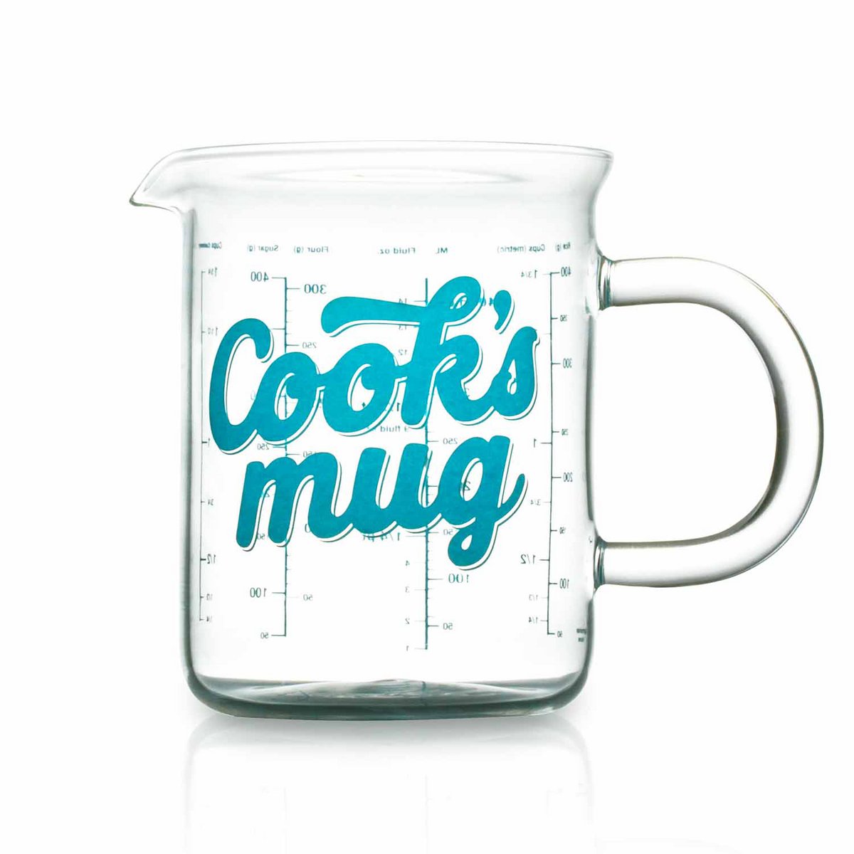 Cooks Mug Measuring Cup 500ml – Glass Measuring Mug with Easy-to-Read Scale