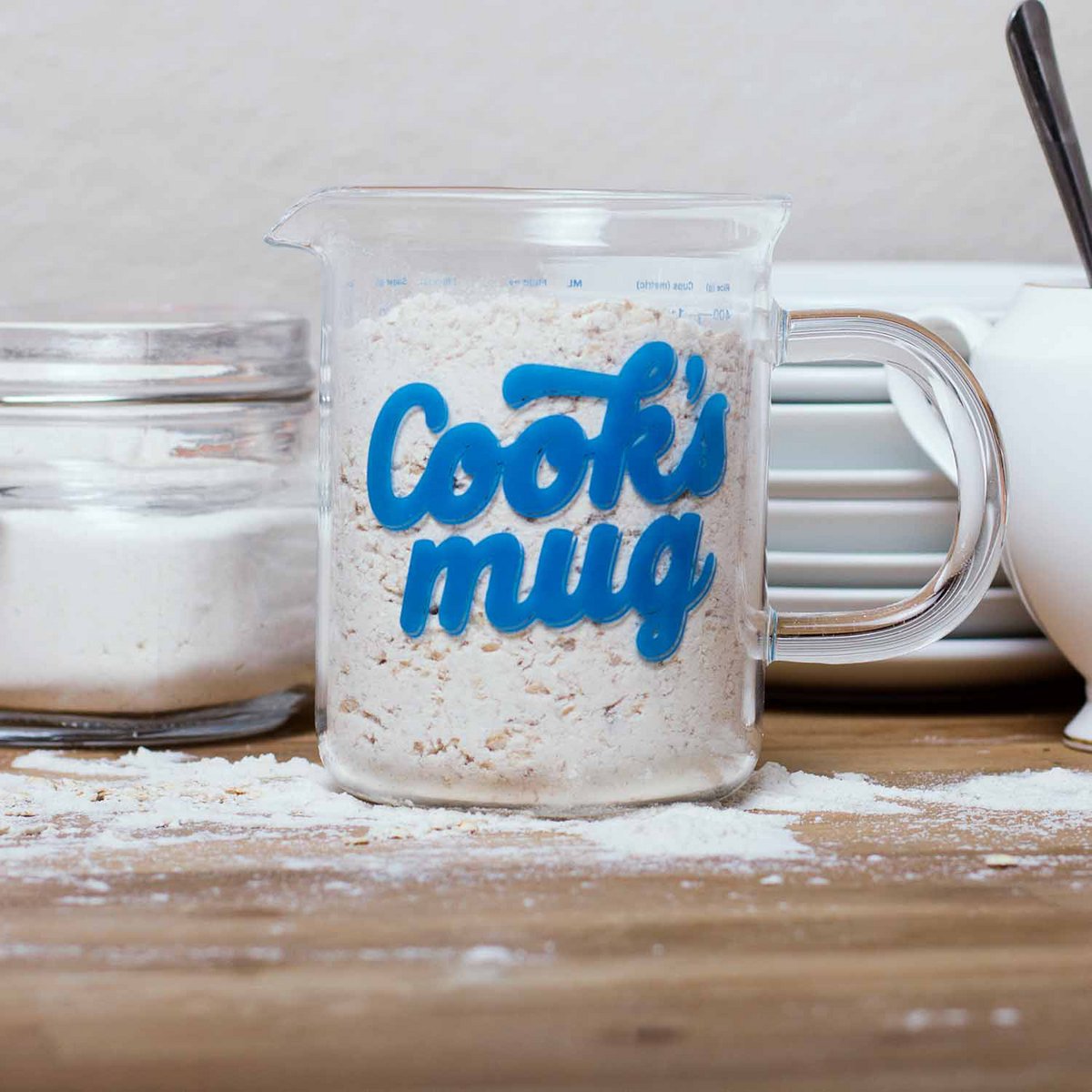 Cooks Mug Measuring Cup 500ml – Glass Measuring Mug with Easy-to-Read Scale