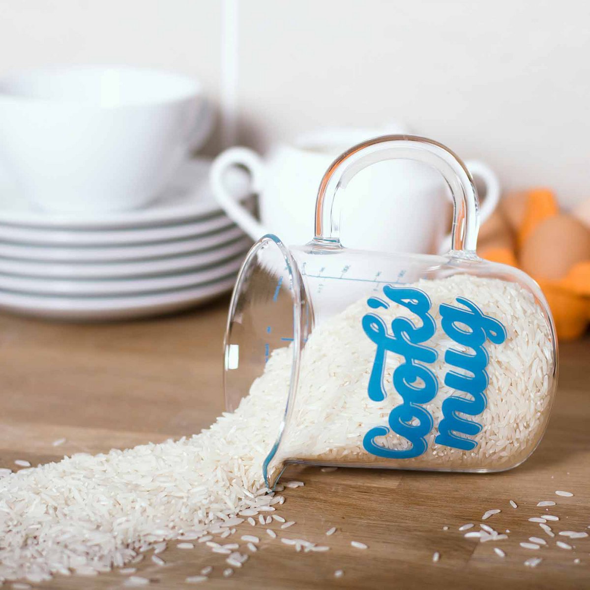 Cooks Mug Measuring Cup 500ml – Glass Measuring Mug with Easy-to-Read Scale
